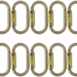 Fusion Climb Ovatti Steel Auto Lock Oval-Shaped Carabiner (10P)