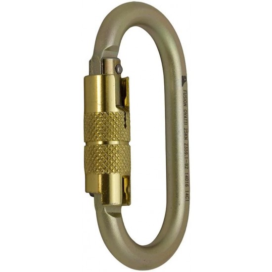 Fusion Climb Ovatti Steel Auto Lock Oval-Shaped Carabiner (10P)