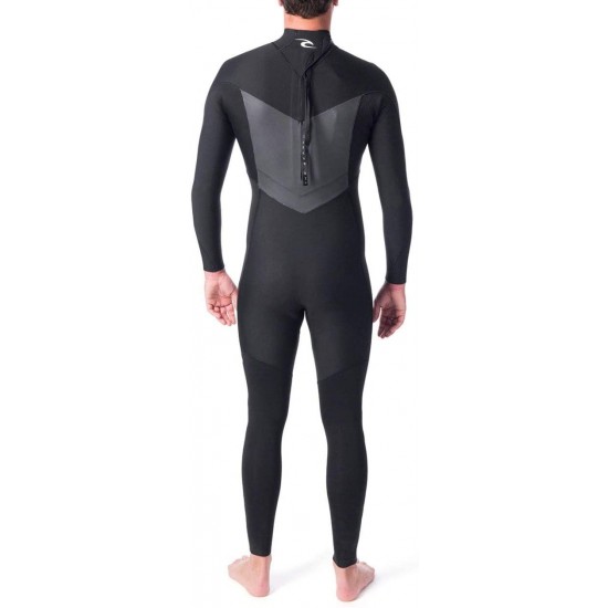 Rip Curl Men's Dawn Patrol 4/3mm Back Zip Full Wetsuit - Black