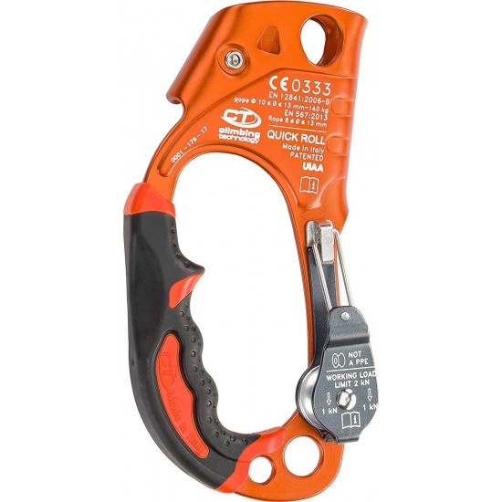 Climbing Technology Quick Roll Ascender, Right Hand, Orange