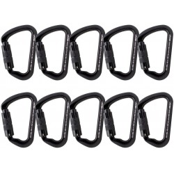 Fusion Climb Essence Aluminum Auto-Lock Modified D-Shape Carabiner 10-Pack