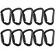 Fusion Climb Essence Aluminum Auto-Lock Modified D-Shape Carabiner 10-Pack