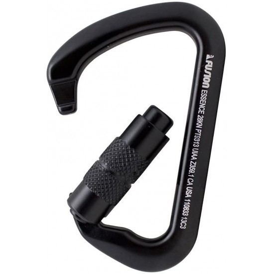 Fusion Climb Essence Aluminum Auto-Lock Modified D-Shape Carabiner 10-Pack