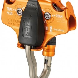 PETZL TRAC Plus Professional Zipline Pulley with Carabiner Bridge