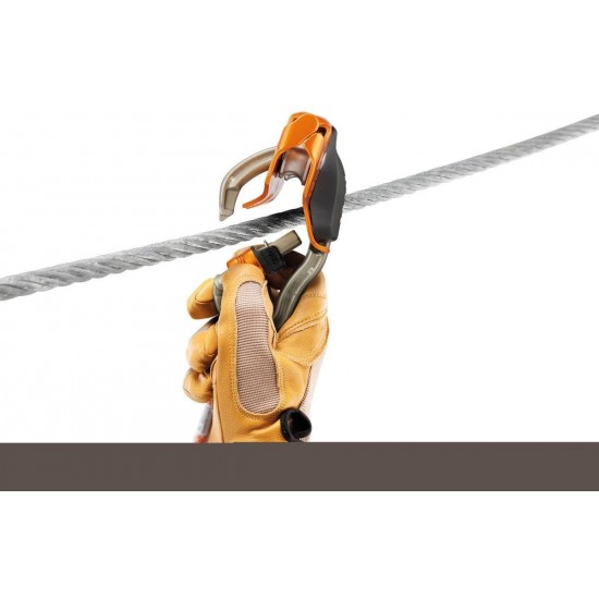 PETZL TRAC Plus Professional Zipline Pulley with Carabiner Bridge