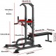 Power Tower with Bench,Strength Training Dip Stands,Pull Up & Dip Station Bar for Home Gym Strength Training,Dip Station Pull Up Bar Strength Training