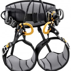 PETZL C069AA01 Unisex Harness, Black/Yellow, 1