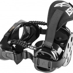 IST ProEar Dive Mask with Ear Covers, Scuba Diving Pressure Equalization Gear, Tempered Glass Twin Lens (Black Silicone)