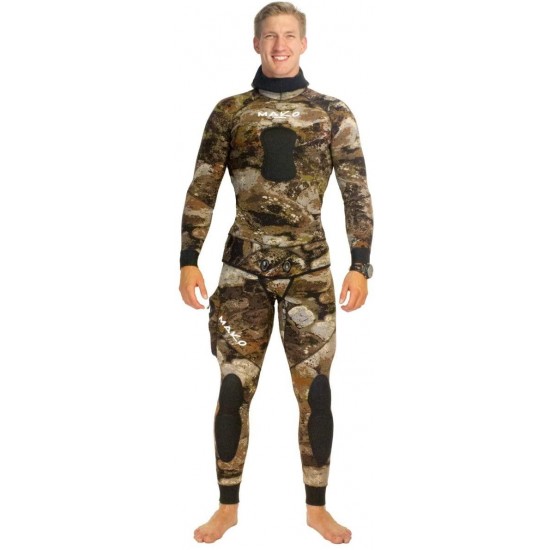 MAKO Spearguns Spearfishing Wetsuit 3D Yamamoto Reef Camo 7mm 2 Piece