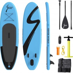 streakboard Inflatable Stand Up Paddle Board Surfing SUP Boards, No Slip Deck 6 Inches Thick ISUP Boards with Free SUP Accessories & Backpack, Leash, Paddle and Hand Pump, for All Levels