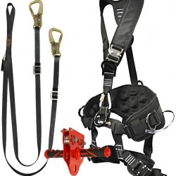 Fusion Climb Pro Backyard Zip Line Kit Harness Lanyard Trolley Bundle FK-A-HLT-40