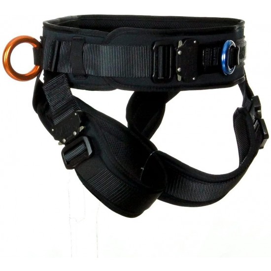 Fusion Climb BD Revolution Pro Workout Buckle Adjustable Half Body Harness USA Made Medium Black