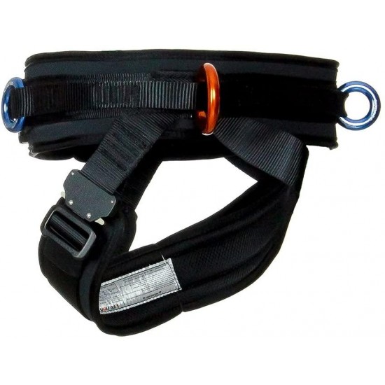 Fusion Climb BD Revolution Pro Workout Buckle Adjustable Half Body Harness USA Made Small Black