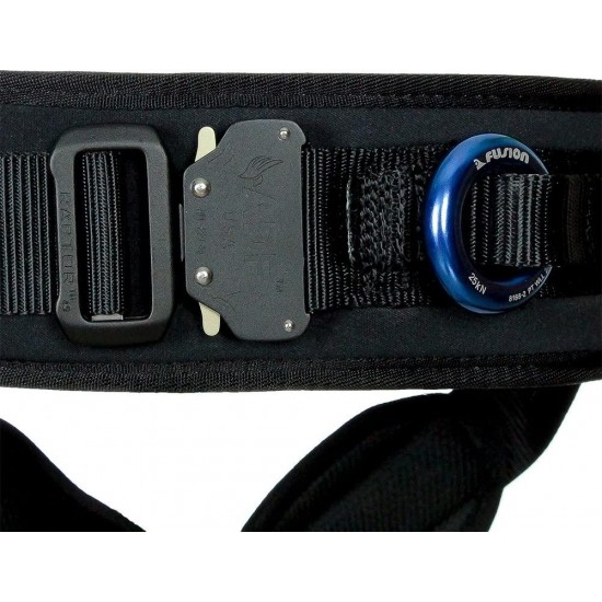 Fusion Climb BD Revolution Pro Workout Buckle Adjustable Half Body Harness USA Made Medium Black