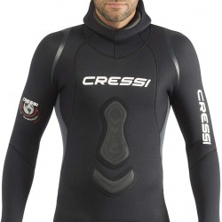 Cressi Apnea 2-pcs Freediving Spearfishing Wetsuit, Jacket & Pants, Loading Chest Pad, Knee Protection, Anatomical Design - Apnea: designed in Italy