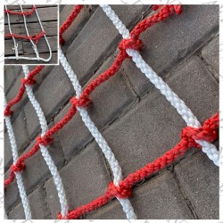 Cargo Net Climbing Ladder,Safety Rock Climbing Net Kids Outdoor Netting Rope Playground Climb Swing Mesh Heavy Duty Netting Fence Child Wall Hammock Webbing Treehouse,for Kids Alduts Swingset,14mm