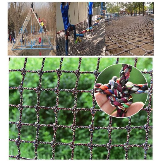 Children's Outdoor Safety Railing Net Room Partition Network Child Climbing Net Protective Net Garden Plant Climbing Net Kindergarten Playground Railing Protection Net