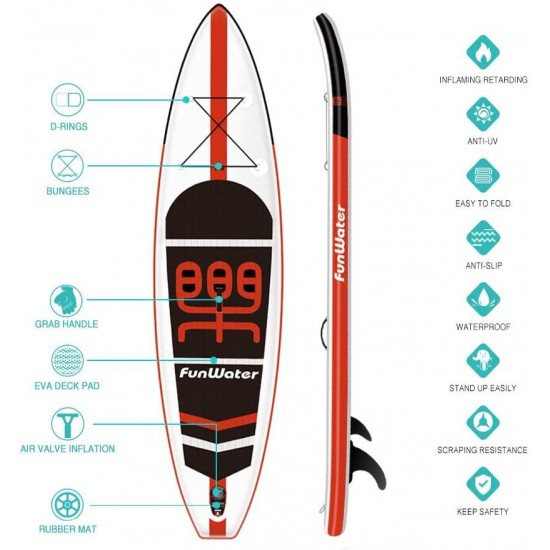 FunWater Inflatable Stand Up Paddle Board 11'×33