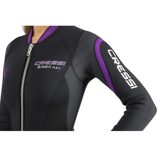 Cressi Lady Front-Zip Full Wetsuit for Water Activities - Bahia & new Bahia Flex