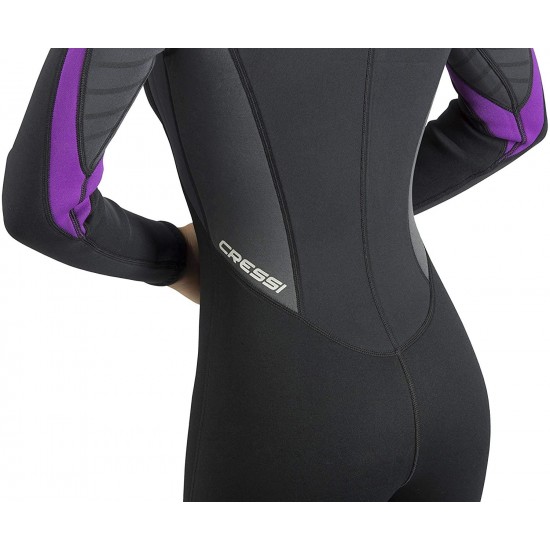 Cressi Lady Front-Zip Full Wetsuit for Water Activities - Bahia & new Bahia Flex