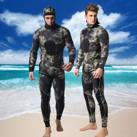 feichang Men 3mm Neoprene Two Pieces Wetsuit Underwater Sports Snorkeling Spearfishing Scuba Diving Surfing Suit Wetsuit