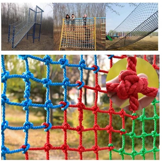 Children Climbing Woven Rope Net Garden Protection Net High Altitude Anti-Fall Net Indoor and Outdoor Decoration Net Basketball Court Fence Net Multiple