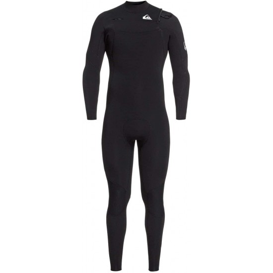 Quiksilver Mens 4/3Mm Syncro - Chest Zip GBS Wetsuit for Men Chest Zip GBS Wetsuit Black Ms