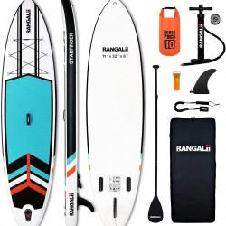 RANGALii 11' Foot Inflatable SUP Stand Up Paddle Board(32