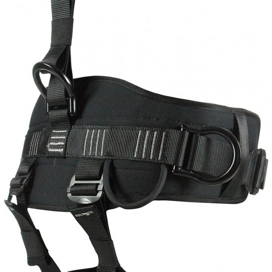 Fusion Climb Tac Rescue Tactical Full Body 3D EVA Padded Heavy Duty Adjustable Zipline Harness 23kN M-L Black