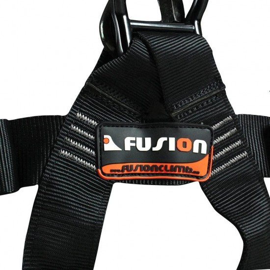 Fusion Climb Tac Rescue Tactical Full Body 3D EVA Padded Heavy Duty Adjustable Zipline Harness 23kN S Black