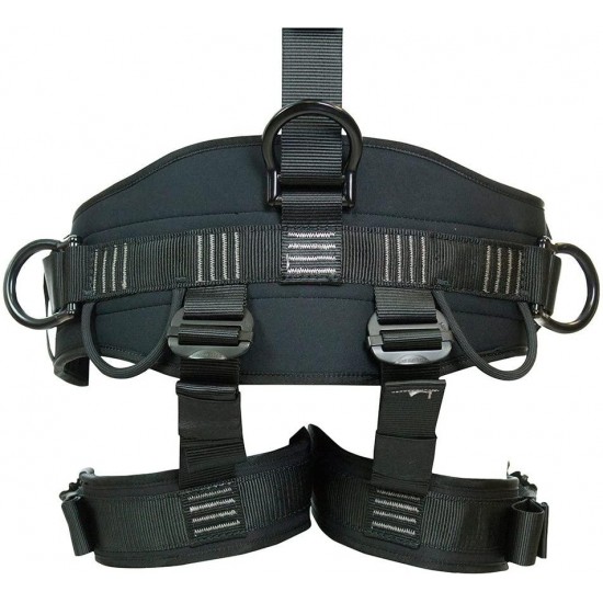 Fusion Climb Tac Rescue Tactical Full Body 3D EVA Padded Heavy Duty Adjustable Zipline Harness 23kN M-L Black