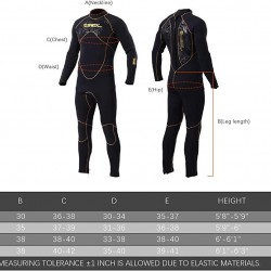 pandawoods 5mm Wetsuits for Men Neoprene Long Sleeve Full Diving Wetsuit