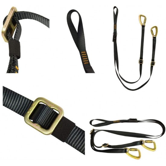 Fusion Climb Pro Backyard Zip Line Kit Harness Lanyard Bundle FK-A-HL-13