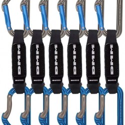 DMM Shadow Quickdraw, Pack of 6, Titanium/Blue, 12cm, A306BL-12P6