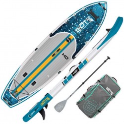 BOTE HD Aero Inflatable Stand Up Paddle Board, SUP with Accessories | Pump, Paddle, Fin & Travel Bag, Native Whale Shark