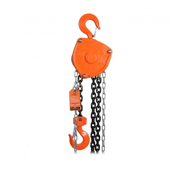 2200 lbs. 1 ton 10 ft Manual Chain Hoist G80 Black Tempered Chain