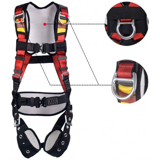 GPAN Thicken Wide-Brimmed Rock Climbing Harness Ladies Men's Full Body Safety Belt Climbing Rock Climbing Downhill Equipment Climbing Safety Belt Protection Waist,F3