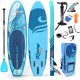 SereneLife Inflatable Stand Up Paddle Board (6 Inches Thick) with Premium SUP Accessories & Carry Bag | Wide Stance, Bottom Fin for Paddling, Surf Control, Non-Slip Deck | Youth & Adult Standing Boat