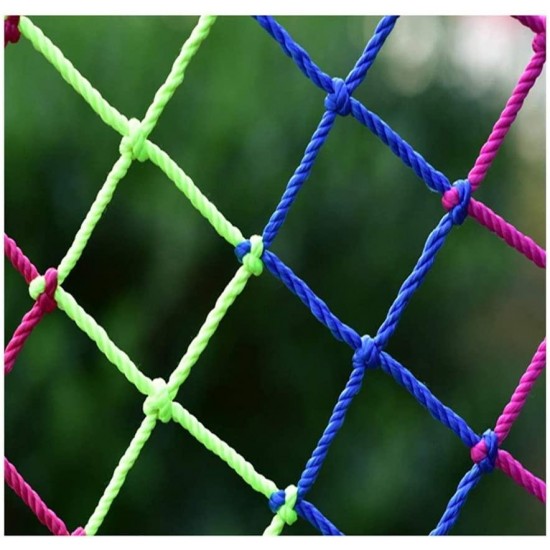 LYRFHW Climbing Safety Net,Color Rope Net Outdoor Training Development Protection Net Playground Kindergarten Climbing Net Children Balcony Protective Netting (Size : 18m)