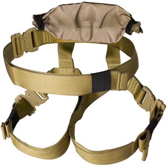 Fusion Tactical Griffin Military Police Half Body Search Rescue Harness Duty Belt 23kN Medium Coyote Brown