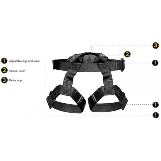 Fusion Tactical Griffin Military Police Half Body Search Rescue Harness Duty Belt 23kN Medium Coyote Brown