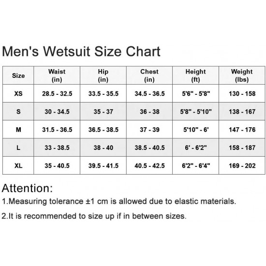 Wetsuit Man 5mm Neoprene Full Wetsuit Man's Dive Sector Back Zip for Men-Snorkeling, Scuba Diving Swimming, Surfing