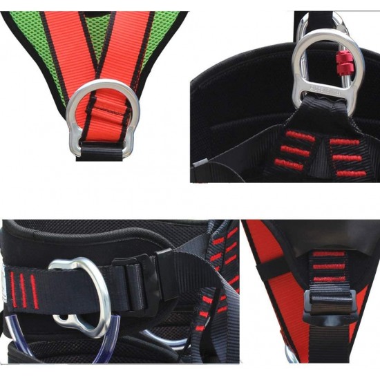 xgfqb Safety Harness, Full Body Climbing Harness, Full Body Fall Protection Equipment, Removable Safety Belt, Personal Protective Equipment, Dorsal Ring Side D-Rings, Climbing, Downhill