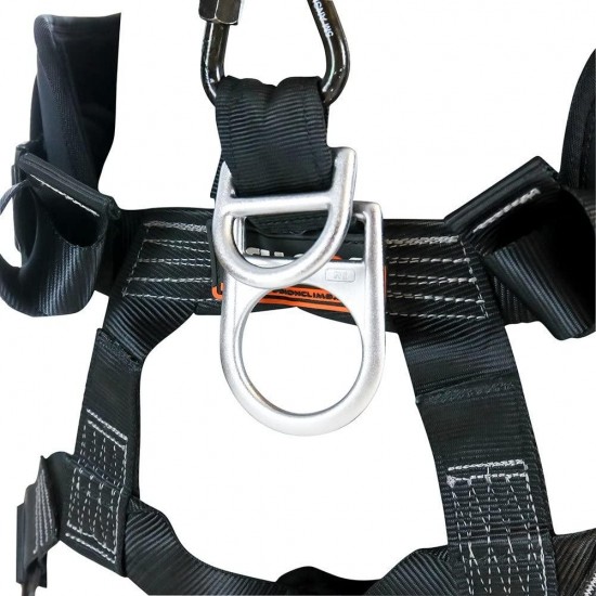 Fusion Climb Tac Rescue Tactical Full Body EVA Padded Heavy Duty Steel Adjustable Zipline Harness 23kN S Black