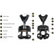 Fusion Climb Tac Rescue Tactical Full Body EVA Padded Heavy Duty Steel Adjustable Zipline Harness 23kN S Black