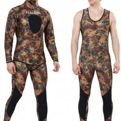 REALON Spearfishing Wetsuit 3mm 5mm Mens Diving Suit 7mm Full Hoodie Camo Scuba Wet Suit