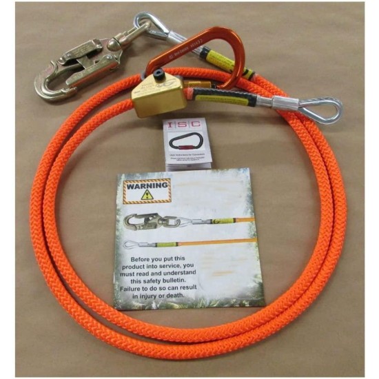 Arborist Climbing 5/8 X 12FT STEELCORE FLIP LINE KIT Carabiner 75243