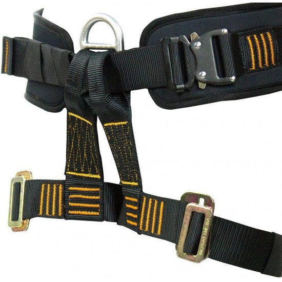 Fusion Climb Apollo III Military Tactical Padded Half Body Adjustable Zipline Harness 23kN M/L Black