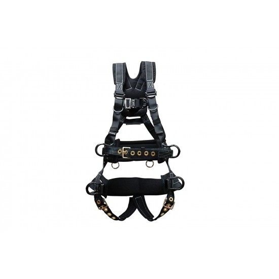 Elk River 67612 Polyester/Nylon PeregrineEX Platinum Series 6 D-Ring Harness with Tongue Buckles, Medium