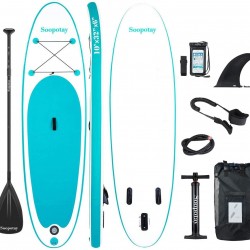 Soopotay Inflatable SUP Stand Up Paddle Board, Inflatable SUP Board, iSUP Package with All Accessories